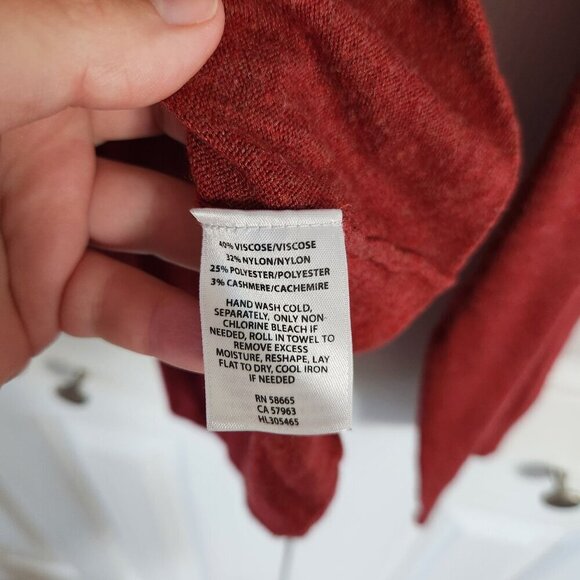 Trouve Red Long Sleeve Pullover Sweater - Picture 4 of 7